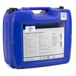 20 Liter FUCHS Motoröl TITAN GT1 Flex 3 5W40 BMW LL-04 MB 229.51/52 VW 511.00