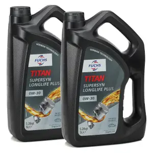 10L 10 Liter FUCHS TITAN SUPERSYN LONGLIFE PLUS 0W-30 Motoröl VW 503.00 506.00/01