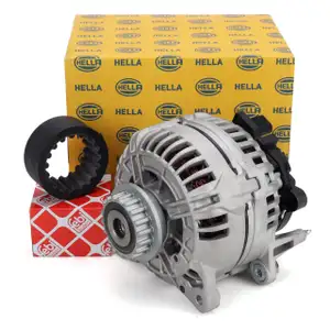 HELLA Lichtmaschine 12V 150A + FEBI flexible Kupplungsmuffe VW T5 Touareg 2.5 TDI