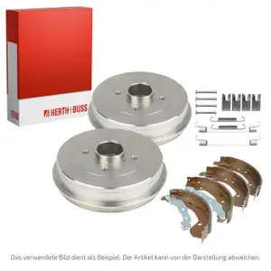 HERTH+BUSS JAKOPARTS Bremstrommeln + Backen MITSUBISHI Colt 6 SMART ForFour (454) hinten