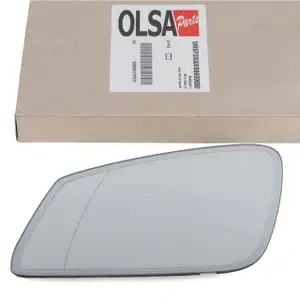 OLSA Außenspiegel Spiegelglas ELEKTRISCH BMW 5er E60/61 F10/11 7er F01 links 51167186587