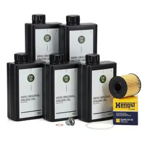 5L ORIGINAL 5W-30 LL-04 Motoröl + HENGST Ölfilter MINI R56 R57 R55 R60 R61 N12 N14 N16 N18