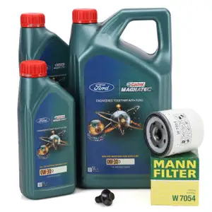 7L CASTROL MAGNATEC 0W-30 D Motoröl + MANN Ölfilter FORD Focus 4 Mondeo 5 2.0 EcoBlue