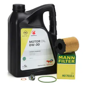 5L ORIGINAL 0W-30 Motoröl + MANN Ölfilter OPEL Crossland / X Grandland / X Combo 1.6 D