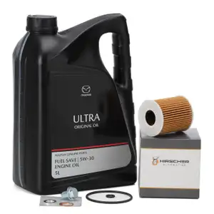 5L ORIGINAL ULTRA 5W30 FUEL SAVE Motoröl + HIRSCHER Ölfilter MAZDA 6 (GG GY) 1.8 2.0 2.3