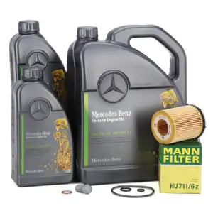 7L ORIGINAL 5W-30 MB 229.51 Motoröl + MANN Ölfilter MERCEDES-BENZ M260 M264 M270 M274