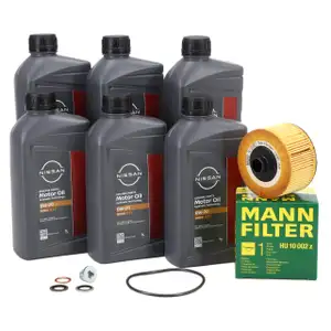 6L ORIGINAL 0W-20 SN/GF-5 Motoröl + MANN Ölfilter NISSAN Juke Micra 5 Qashqai X-Trail 3