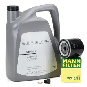 5L ORIGINAL 10W-40 Motoröl + MANN Ölfilter VW Golf 3 Polo 86C 6N1 Vento SEAT Arosa 1.0-1.6