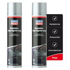 2x 400ml LIQUI MOLY 1594 Gewebeimprägnierung Universalimprägnierer Cabrio Verdeck