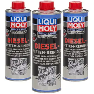 3x 500ml LIQUI MOLY 5154 Pro Line JET CLEAN Diesel System Reiniger Dose