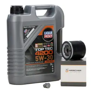 5L LIQUI MOLY 3707 Motoröl Öl TOP TEC 4200 5W30 + HIRSCHER Ölfilter 04E115561H