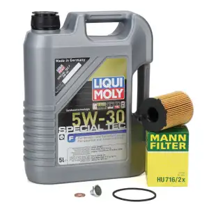 5L LIQUI MOLY SPECIAL TEC F 5W30 Motoröl + MANN Ölfilter FORD PSA VOLVO 1.4/1.5/1.6 D