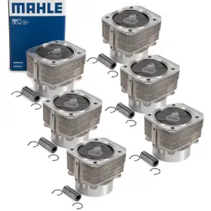 6x MAHLE 5043690 Kolben Reparatursatz PORSCHE 993 3.6 Turbo / GT2 408/430 PS 99310391556