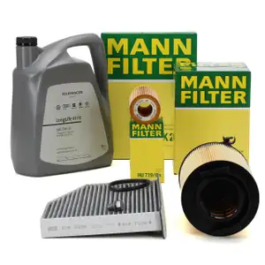 MANN Filterset + 5L ORIGINAL 0W30 Motoröl VW Golf 5 Passat B6 Touran AUDI A3 8P 2.0 FSI