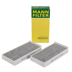 MANN CUK23015-2 Innenraumfilter Aktivkohle Satz BMW F45 F46 X1 F48 MINI F55 64116835405