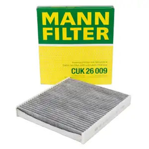 MANN CUK26009 Innenraumfilter Aktivkohle VW Golf 7 8 Passat B8 AUDI A3 8V 8Y Q2 GA Q3 F3