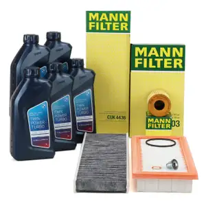 MANN Filterset + 5L ORIGINAL 5W30 Motoröl MINI R56 R55 R60 Cooper S / Works N14 N18