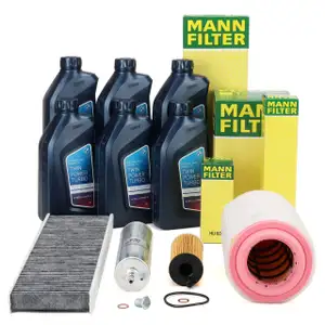 MANN Filterset 4-tlg + 6L ORIGINAL 5W-30 Motoröl MINI R56 R55 R60 R61 One D / Cooper D N47