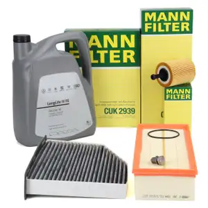 MANN Filterset 3-tlg + 5L ORIGINAL 0W30 Motoröl VW Golf 5 6 Passat Touran A3 1.9/2.0 TDI