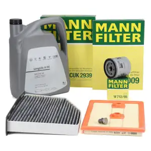 MANN Filterset + 5L ORIGINAL 0W30 Motoröl VW Sharan 7N Tiguan 5N AUDI Q3 8U 1.4 TSI