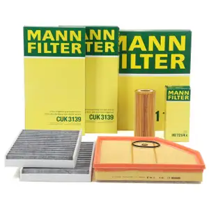 MANN Filterset Filterpaket 3-tlg BMW 5er E60 E61 535d E63 E64 635d M57 272/286 PS