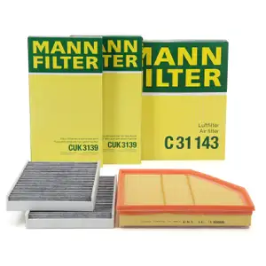 MANN Innenraumfilter + Luftfilter BMW 5er E60 E61 520/535d 6er E63 E64 635d N47 M57