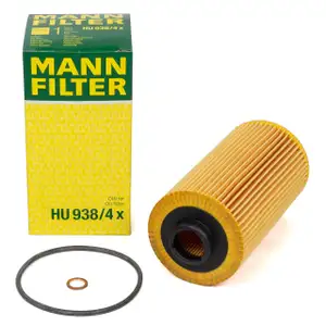 MANN HU938/4x Ölfilter BMW 5er E34 E39 X5 E53 M60 M62 S62 LAND ROVER Range Rover 3 4.4