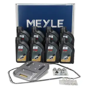 MEYLE Ölwechsel Satz 8HP55 Automatik + 8L FUCHS Getriebeöl AUDI A4 B8 A5 A6 C7 A7 A8 Q5 8R