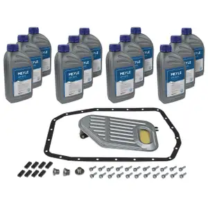 MEYLE 3001350001/XK Getriebefilter Satz 5HP19 + 12L Getriebeöl BMW E46 320-330i E39 E38 Z4