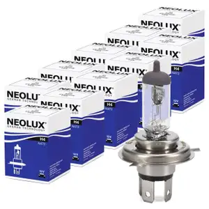 10x NEOLUX N472 Glühlampe Halogenlampe Scheinwerfer H4 12V 55/60W P43t