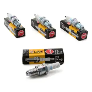 4x NGK Zündkerze V-Line 21 5932 BUR5ET-10 VW Golf 1 2 Passat B2 B3/B4 AUDI 80 B2 B3 100 C3