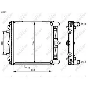 NRF 59130 Kühler Motorkühler PORSCHE 996 3.4/3.6 Carrera Boxster (986) links 99610613151