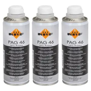 3x 250ml NRF 38814 Kompressor Öl Kompressoröl Klimaanlagenöl PAG 46 HFC R134a