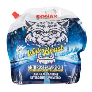 3L SONAX WINTERBEAST ANTIFROST & KLARSICHT Scheiben Frostschutz GEBRAUCHSFERTIG -20°C