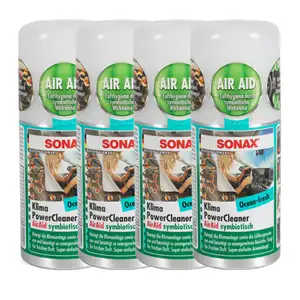 4x 100ml SONAX 03236000 PowerCleaner AirAid Klimareiniger Klimaanlagenreiniger OCEAN FRESH