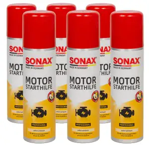 6x 200ml SONAX 312100 Motor Starthilfe Starpilot Starthilfespray Starterspray