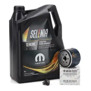 5L PETRONAS SELENIA DIGITEK PURE ENERGY 0W-30 Motoröl + ORIGINAL Fiat Ölfilter 46337528