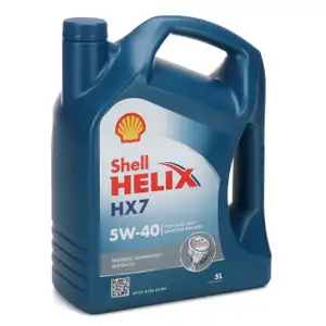 5L 5 Liter SHELL HELIX HX7 5W-40 Motoröl API SP ACEA A3/B4 MB 229.3 VW 502.00/505.00