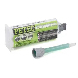 PETEC 97355 Flüssigmetall 2-Komponenten Epoxydharz-Metall Kleber 50ml