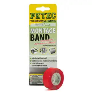 PETEC 87192 Montageband doppelseitig klebend transparent 2mx19mmx0,2mm