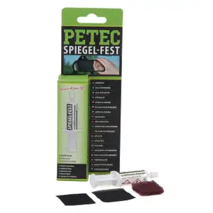 PETEC 93800 SPIEGEL-FEST Spezial-Klebe-Set Rückspiegel Kleber Spiegelfest 1g