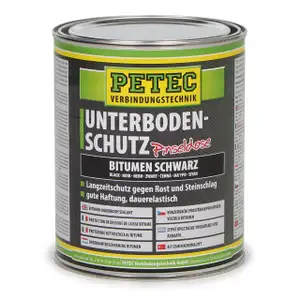 PETEC 73100 Unterbodenschutz Pinseldose BITUMEN SCHWARZ 1000ml 1 Liter