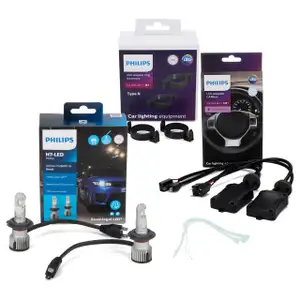 2x PHILIPS Ultinon Pro6000 H7 LED 12V +230% 5.800K + Adapter PEUGEOT 3008 (0U_) ab 2013