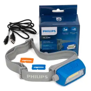 PHILIPS HL22M LPL74X1 LED Stirnlampe Kopflampe Wiederaufladbar Bewegungssensor AKKU USB