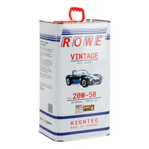 5L 5 Liter ROWE Motoröl Öl VINTAGE Mild Legiert SAE 20W50 Oldtimer Mehrbereichs-Öl