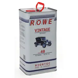 5L 5 Liter ROWE Motoröl Öl VINTAGE Unlegiert SAE 40 Oldtimer Einbereichs-Öl