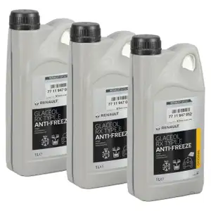 3L 3 Liter ORIGINAL Renault Kühlerfrostschutz GLACEOL RX TYPE E GRÜN 7711947052