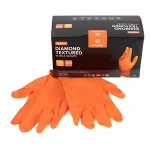 100x Größe XXL Nitrilhandschuhe Schutzhandschuhe Einweghandschuhe Nimeda Diamond ORANGE