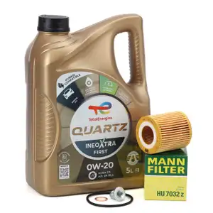 5L TOTAL QUARTZ INEO XTRA FIRST 0W-20 Motoröl + MANN Ölfilter PSA OPEL 1.5 DIESEL