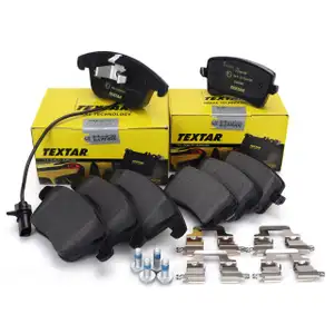 TEXTAR Bremsbeläge + Warnsensor AUDI A4 (B8) A5 (8T 8F) 1LT/1LY/1KW/2EH vorne + hinten